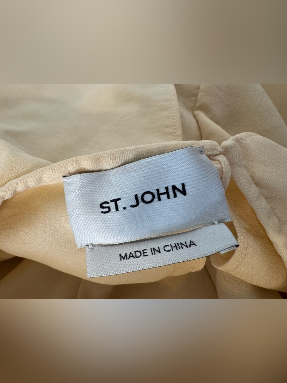 St. John Collection Sp 2021 100% Silk Cape Overlay Blouse Open Arm Size 2 *Read - Picture 12 of 15
